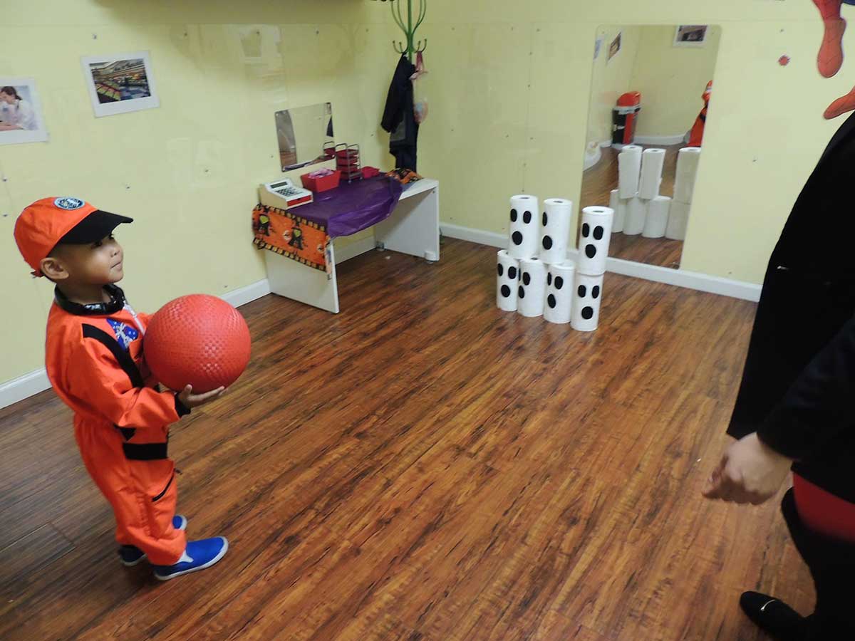 pumpkin bowling set